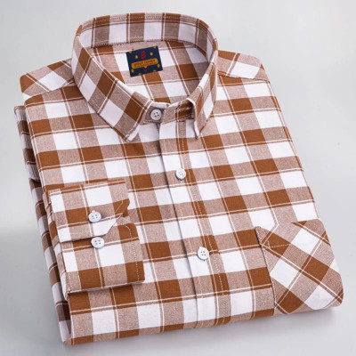 Mens long sleeve check shirt