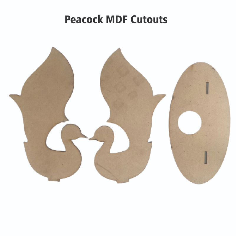 Penkraft Meenakari art Peacock Tealight Holder DIY Kit 