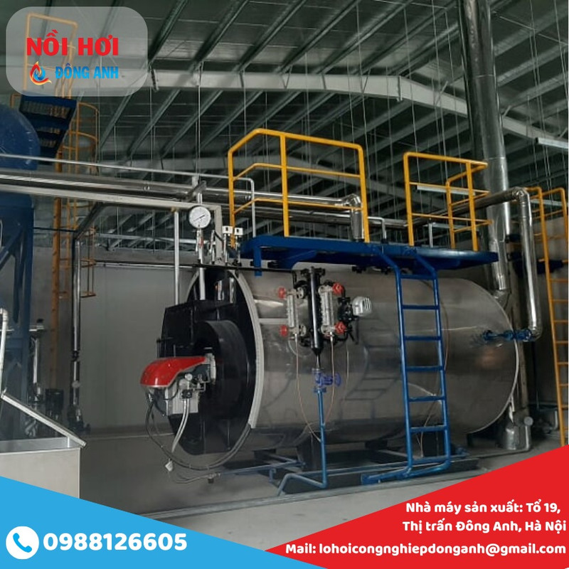 lò hơi đốt dầu 3 tấn