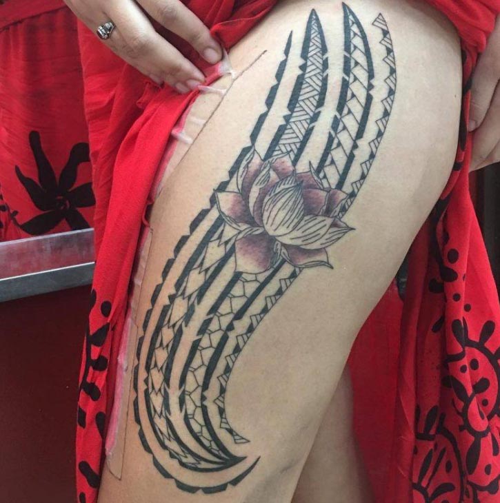 Tribal-tattoo-on- thigh (2)