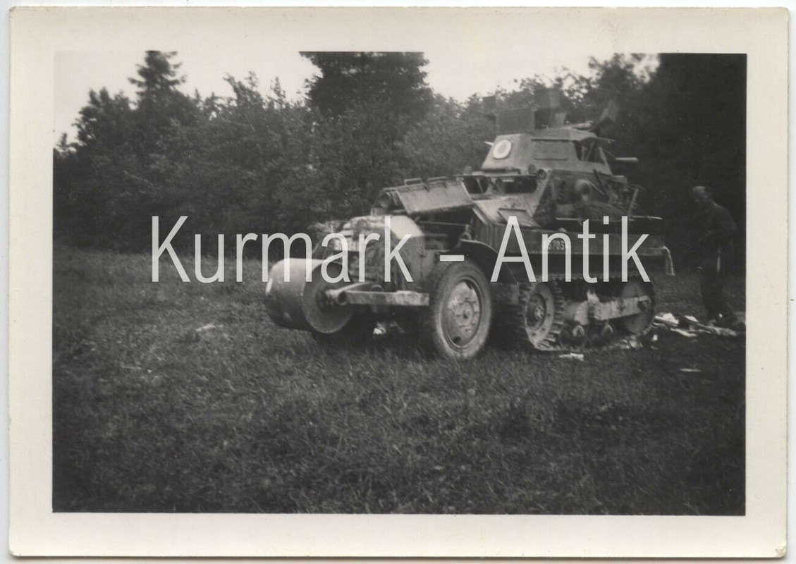 Foto Wehrmacht Frankreich beute Panzer Spähwagen England Laffley TOP