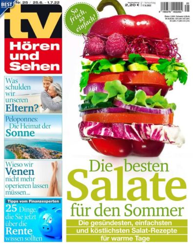 Cover: Tv Hören und Sehen Magazin Juni No 25 vom 17  Juni 2022