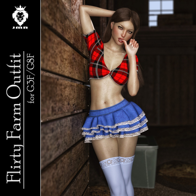 JMR Flirty Farm Outfit for G3F/G8F JMR Flirty Farm Outfit for G3F/G8F
