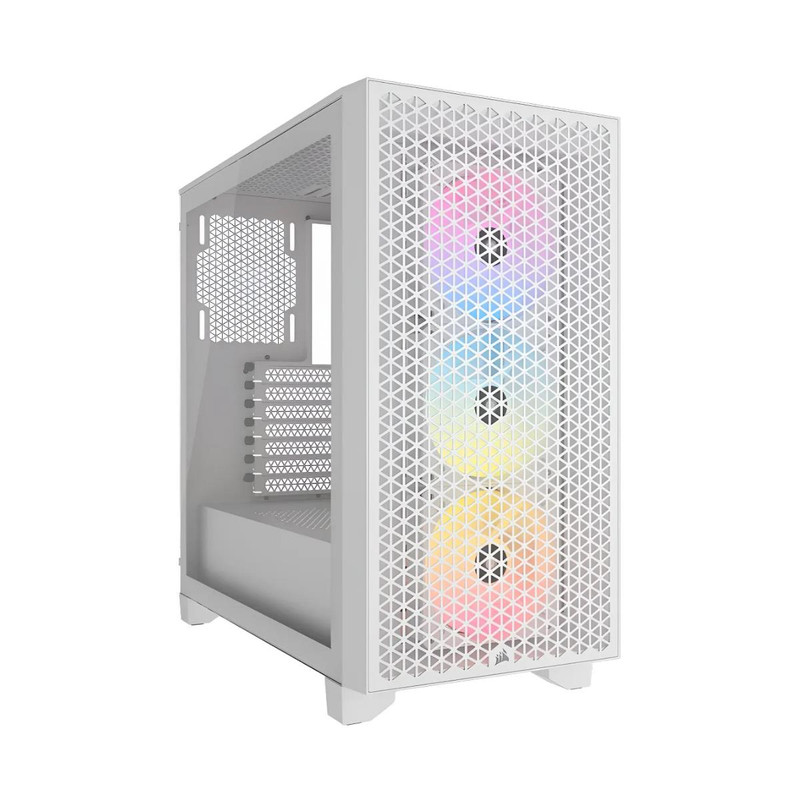 Gabinete Gamer Corsair 3000d Rgb Airflow White 3x1