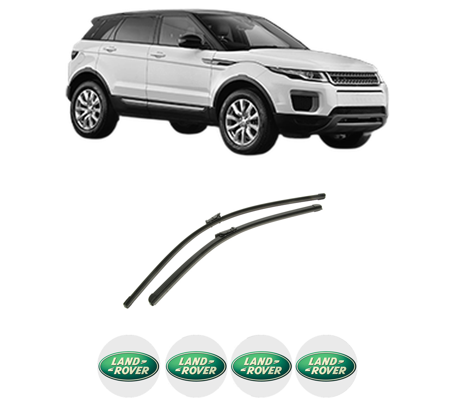 Set stergatoare auto LAND ROVER RANGE ROVER EVOQUE (L551) din 2018-2020, pentru parbriz auto, 2 bucati, Bosch Aerotwin, din cauciuc siliconat rezistent, 4 Stickere Auto LAND ROVER