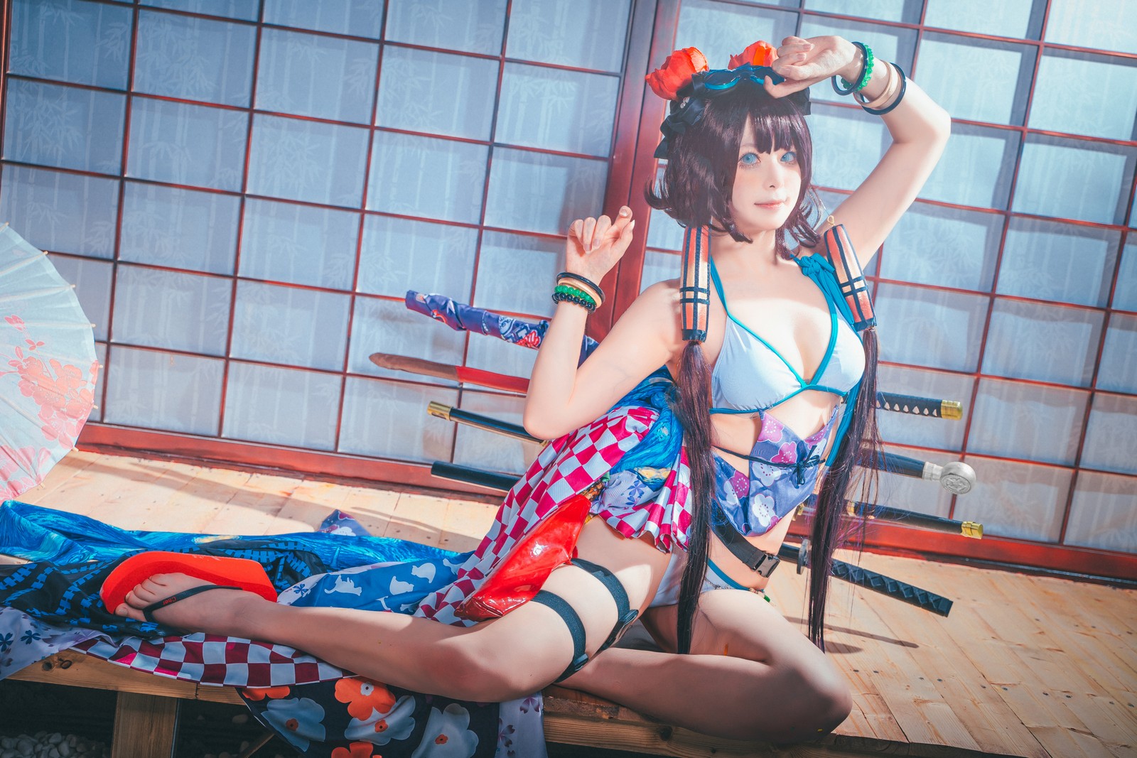 w百合欧皇子w 水着阿荣写真集 – 泳装COS 高清图集 [21P-232MB]插图9