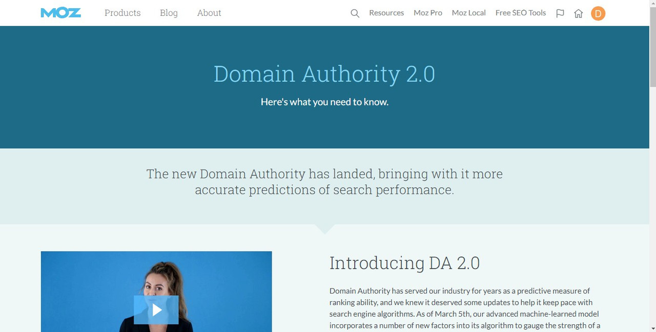 Moz Melakukan Update Algoritma Domain Authority 2.0
