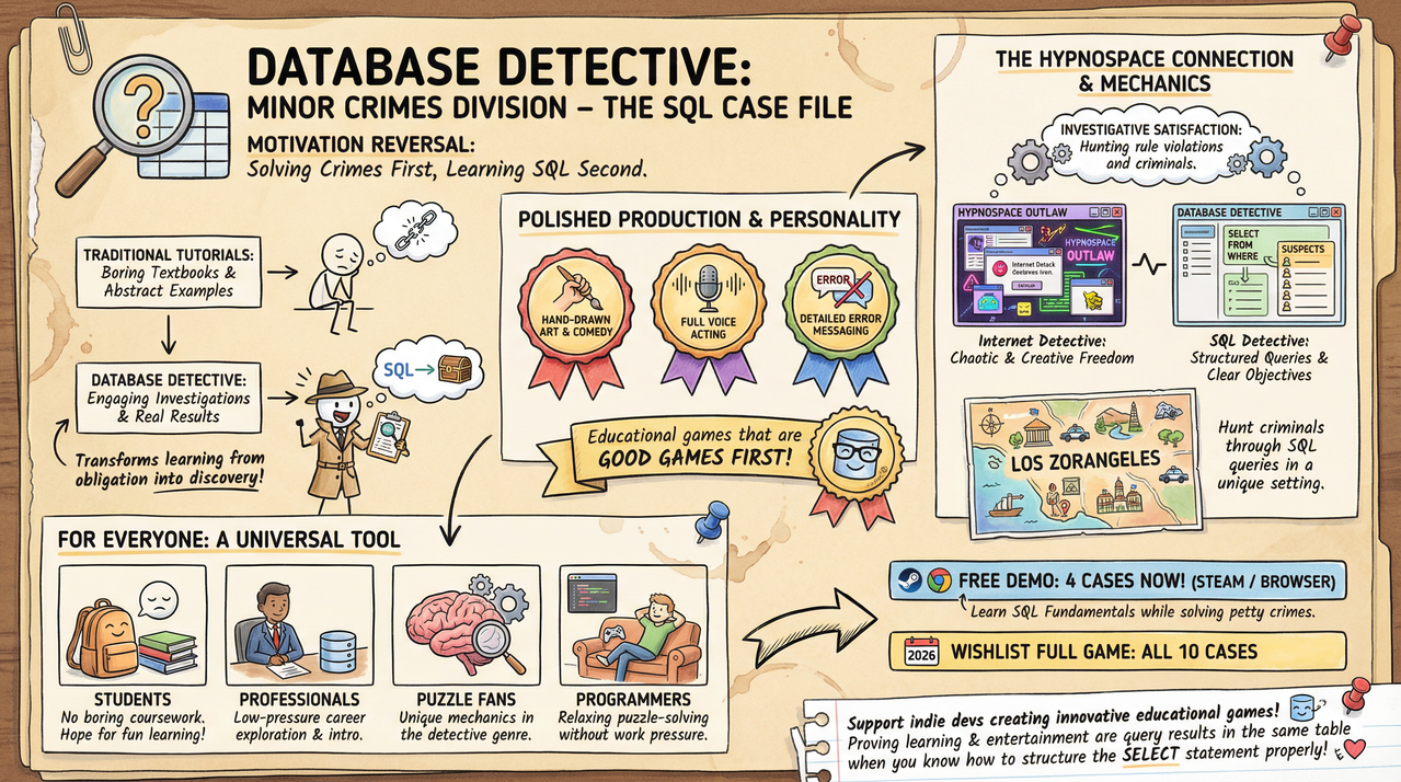 This Detective Game Teaches You SQL While Solving Crimes and It's Actually Fun 1 Computer screen showing code and database interface