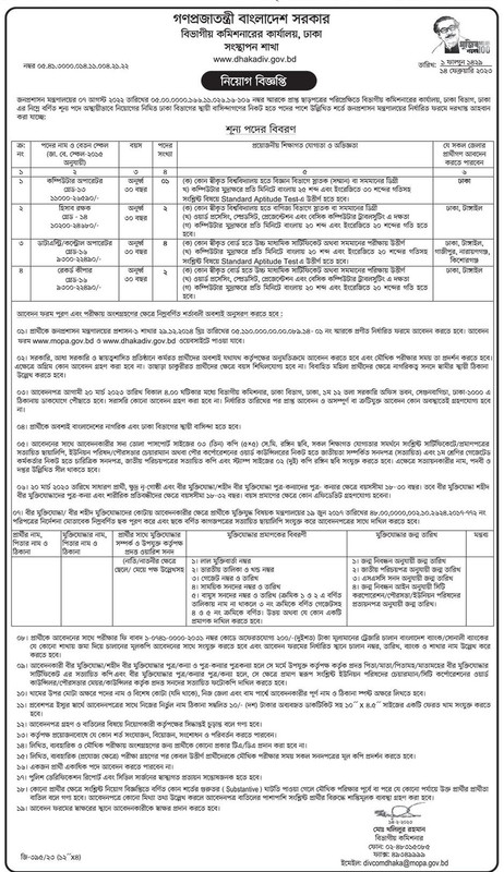 Divisional-Commissioners-Office-Dhaka-Job-Circular-2023