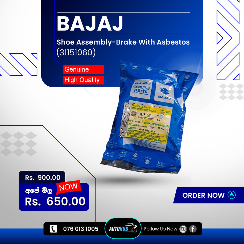 SHOE ASSEMBLY - BRAKE WITH ASBESTOS