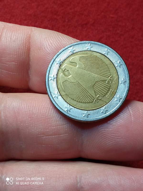 Dos euros de Alemania del 2002 con cuño roto. IMG-20201114-105445