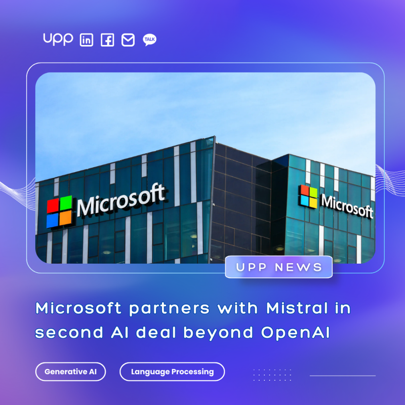 Microsoft partners with Mistral in a second AI deal beyond OpenAI.