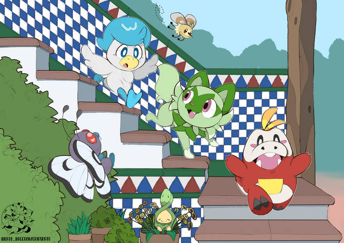 sprigatito-fuecoco-and-quaxly-fanart-wip