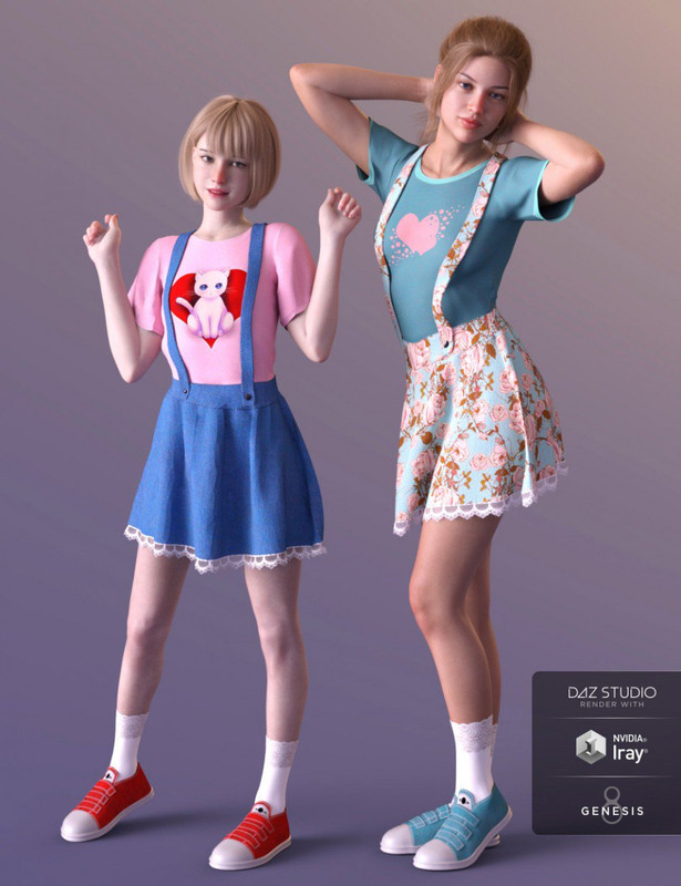 dforce kawaii overalls for genesis 8 females 00 main daz3d