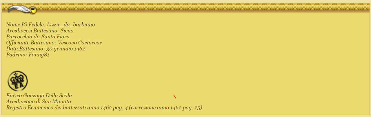 battesimo lizz