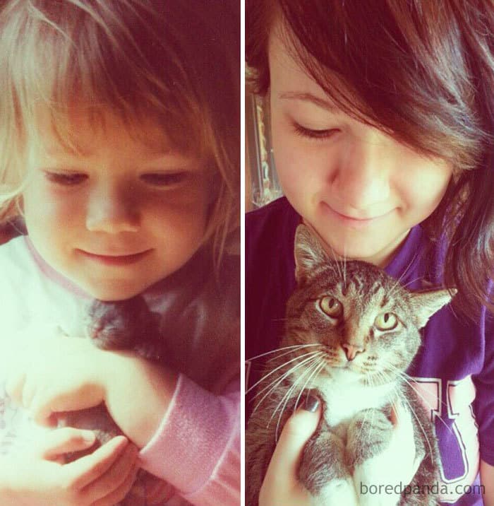 25 фотографий очень милых котиков До и После того, как они повзрослели