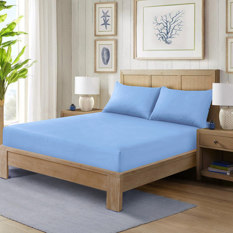 Polycotton Closeup Sky Blue