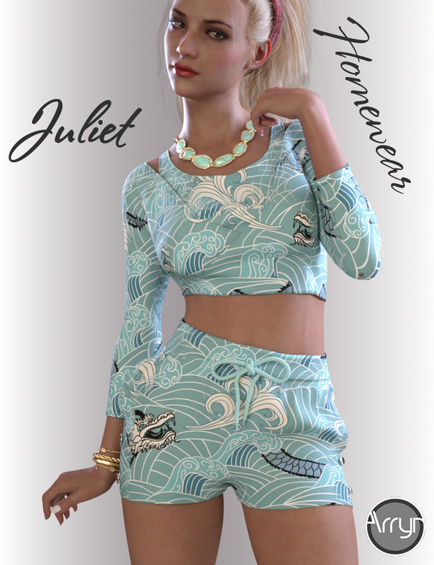 dForce Juliet Homewear for Genesis 8.1 Females dForce Juliet Homewear for Genesis 8.1 Females