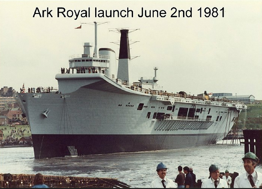Ark Royal сразу после спуска на воду 2 июня 1981