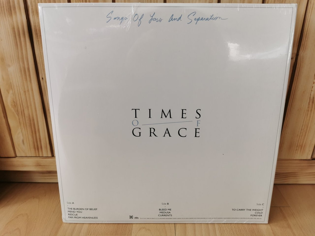 Times Of Grace - Songs of Loss & Separation (2021) Back