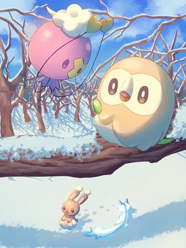 rowlet-drifloon-pachirisu-and-buneary-po