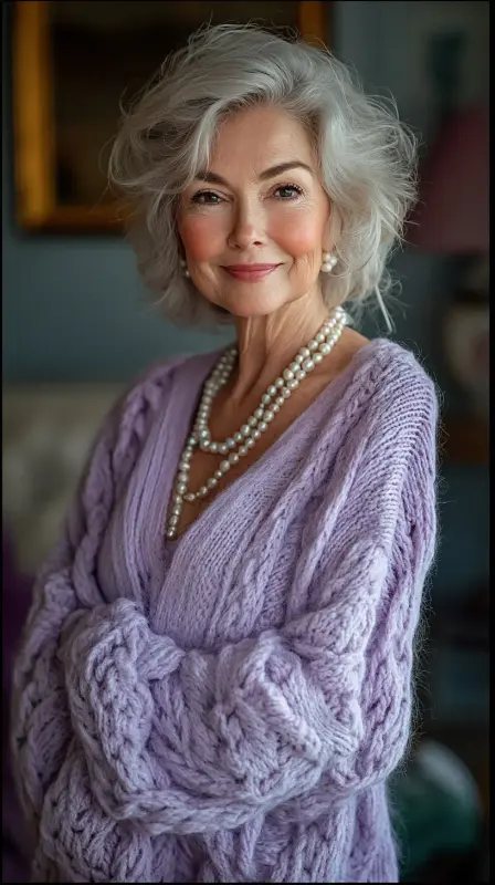 Radiant Silver: Celebrate Your Unique Beauty - Hairstyles for Women Over 60 with Thin Hair