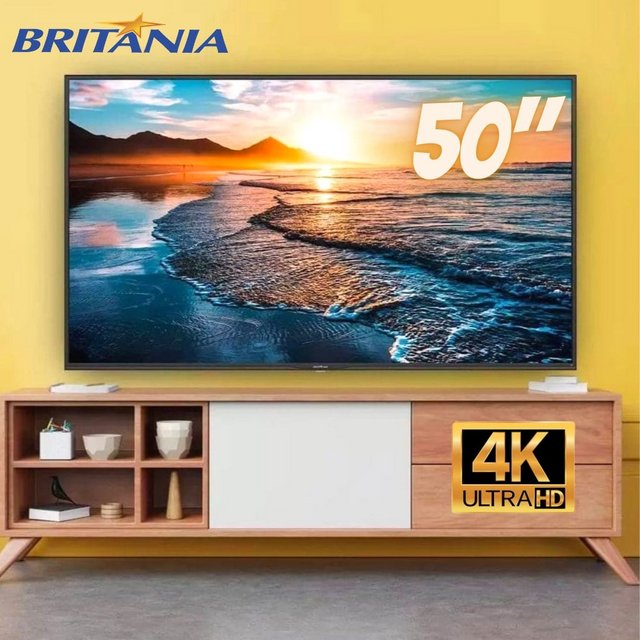 Smart TV BTV50N10N5E 4K LED 50 Polegadas uhd wifi Integrado Britânia