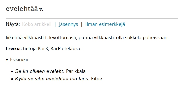 evelehtää
