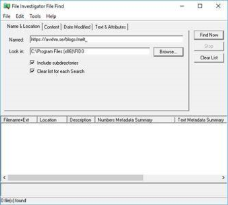File Investigator Tools 3.36 File Investigator Tools 3.36