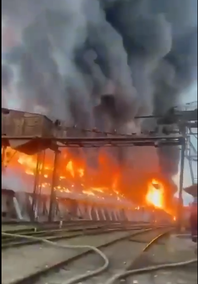 В городе Каменка Пензенской области произошел крупный пожар