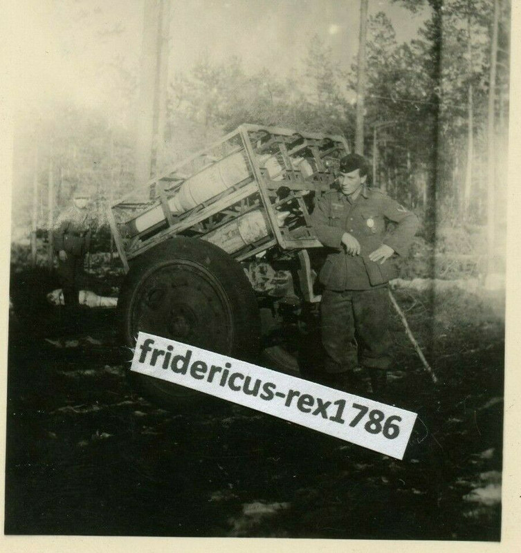 Foto 3 Endkampf Ostpreußen 1945 Raketenwerfer Schweres Wurfgerät in Stellung