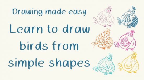 Drawing Made Easy - Learn to draw birds from simple shapes