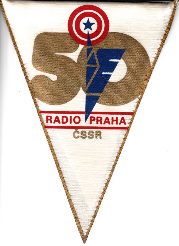 QSL de R.PRAGUE FANION-R-PRAQUE-50-ANS