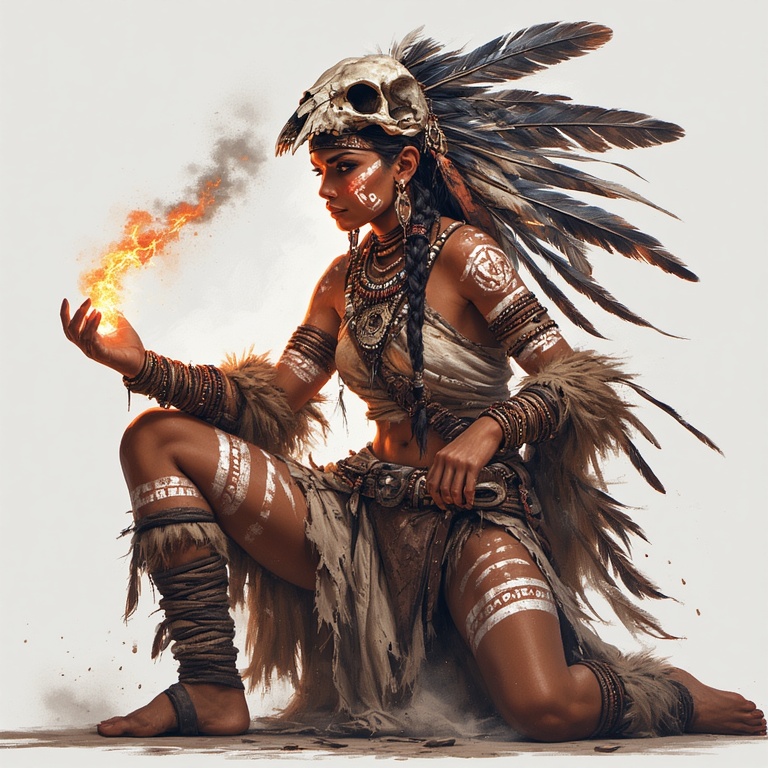 A-powerful-tribal-warrior-woma-(1)