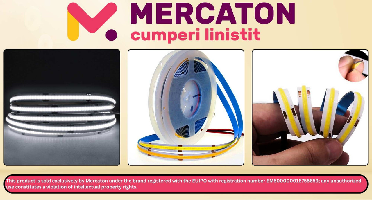 Banda LED COB Mercaton Flexibila pentru Decoratiuni Interioare
