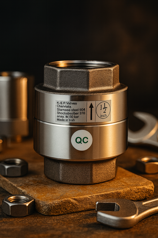 شیر یک طرفه بین فلنجی دیسکی اکون استیل سایز 1.25 اینچ