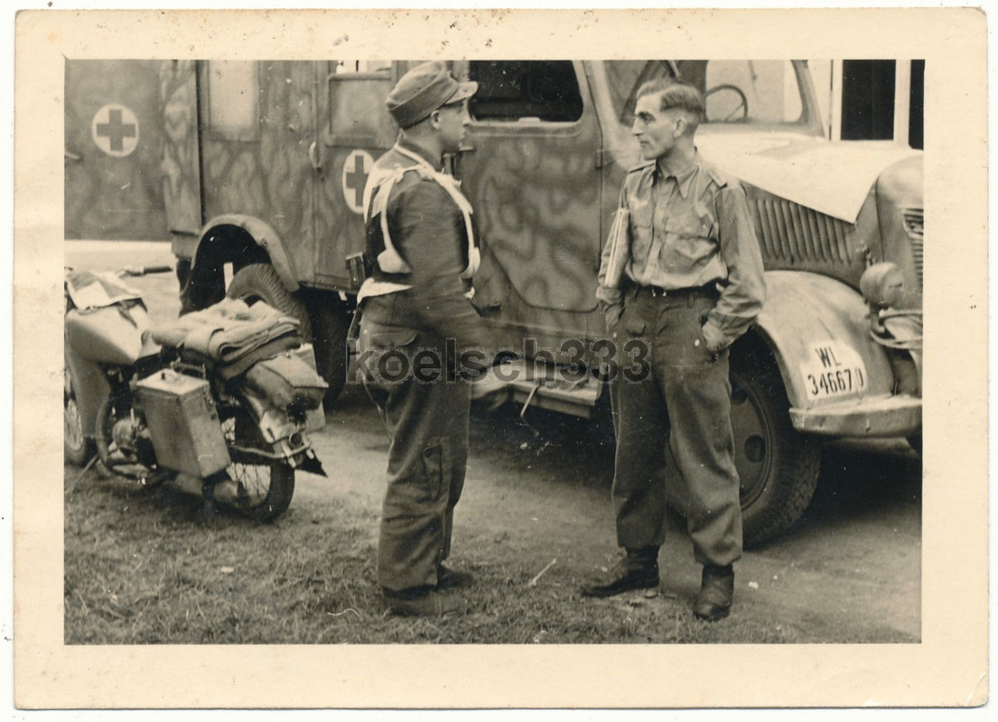 Foto Frankreich 1944 Krad Sanitäter Phänomen Granit Sankra LKW R