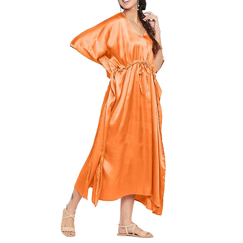 Women Satin Silk Nightdress Lingerie Sleepwear Nightgown Maxi Robe Loungewear - Picture 80 of 125