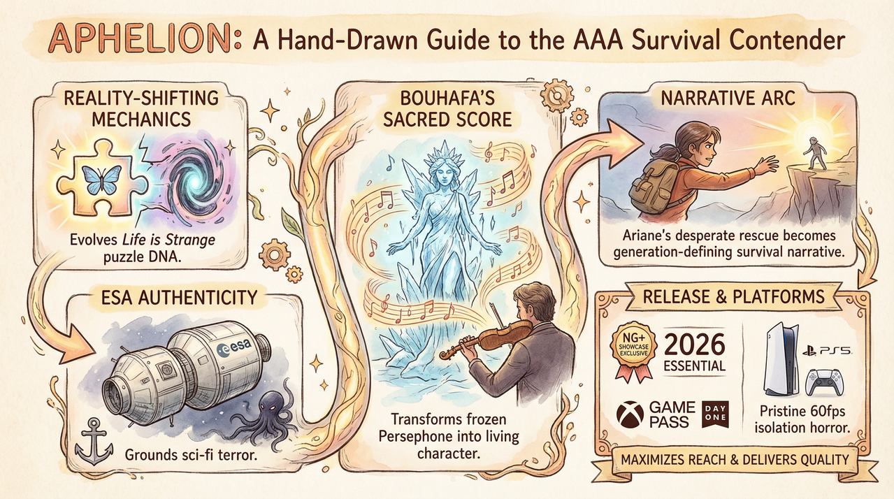 frozen alien landscape with astronaut traversing ice caves under aurora sky