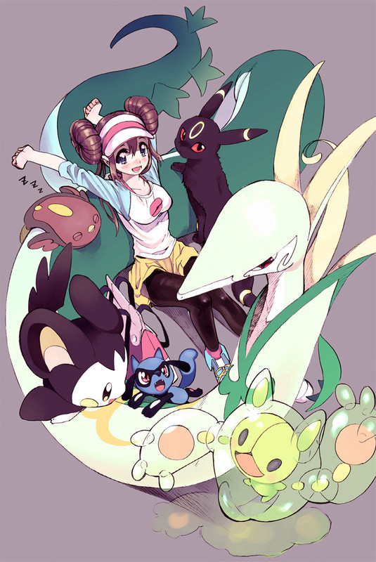 rosa-umbreon-emolga-riolu-serperior-and-