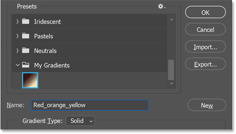 new-gradient-preset-created