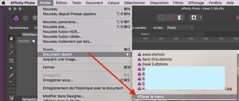 Effacer les fichiers