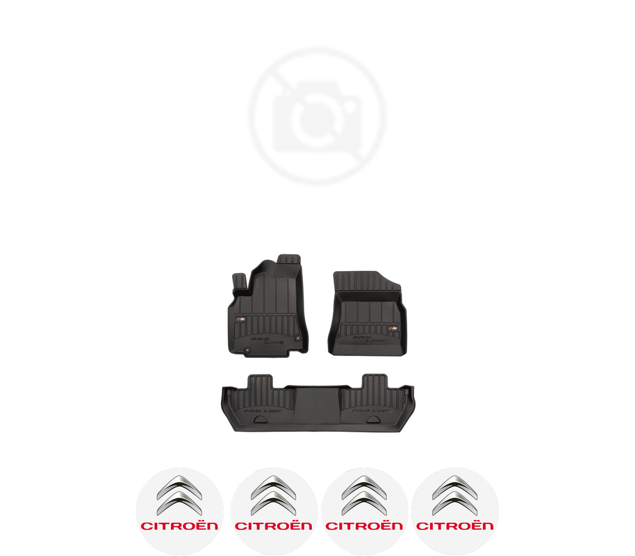 Set covorase presuri CITROEN BERLINGO II din 2008-2016, auto, din cauciuc thermoplastic, 4 Stickere auto cu CITROEN