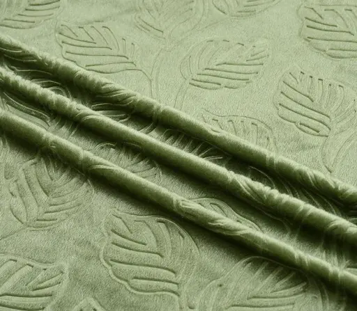 LEAF VELVET CURTAINS SET OF 1 Color 9 (R705)