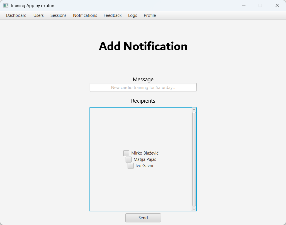 Add notification