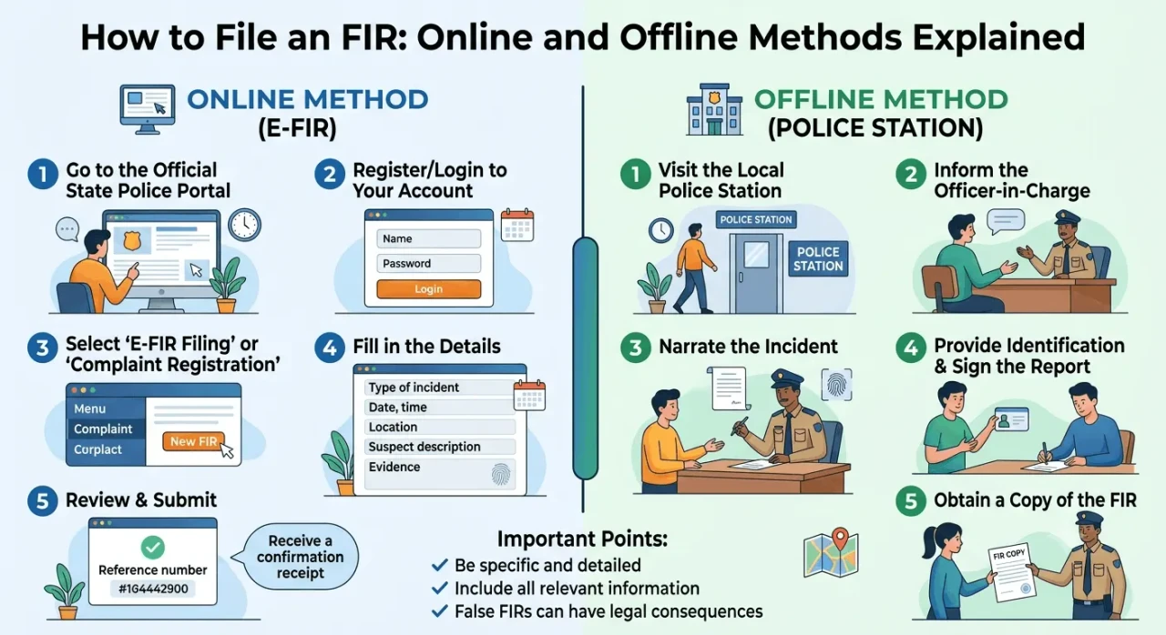 FIR कैसे दर्ज करें? Online और Offline तरीका Explained
