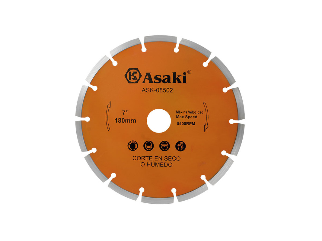 DISCO DIAMANTADO SECO 180MM ASAKI