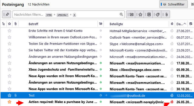 Microsoft SPAM-Mail