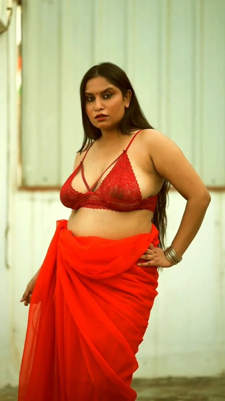 desi hot aunty black nipple through red bra and costume.mp4_snapshot_00.05.592