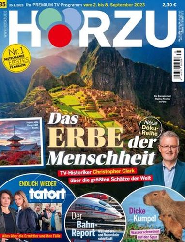 Cover: Hörzu Fernsehzeitschrift No 35 vom 25  August 2023